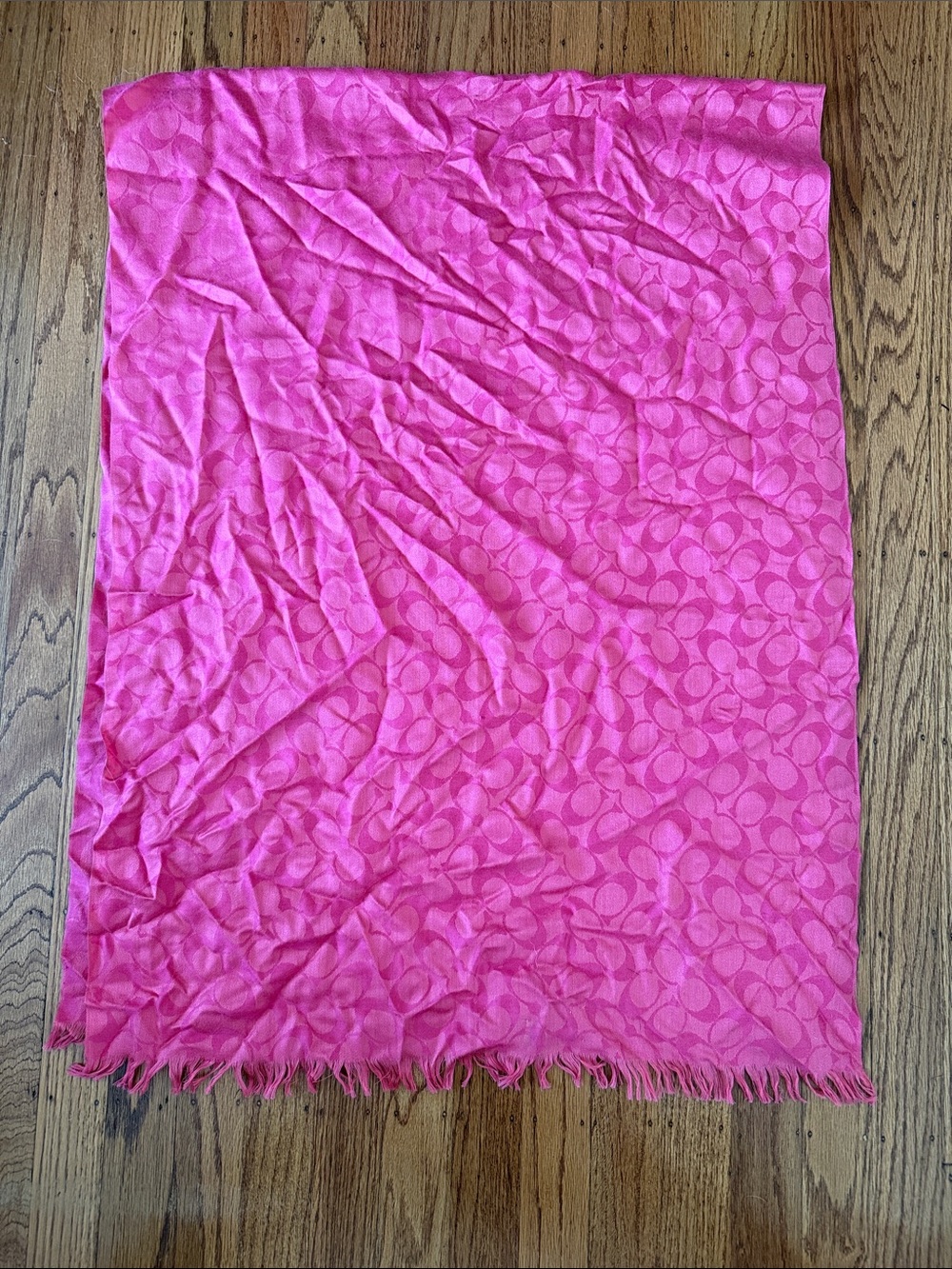 Coach Monogram Scarf Pink